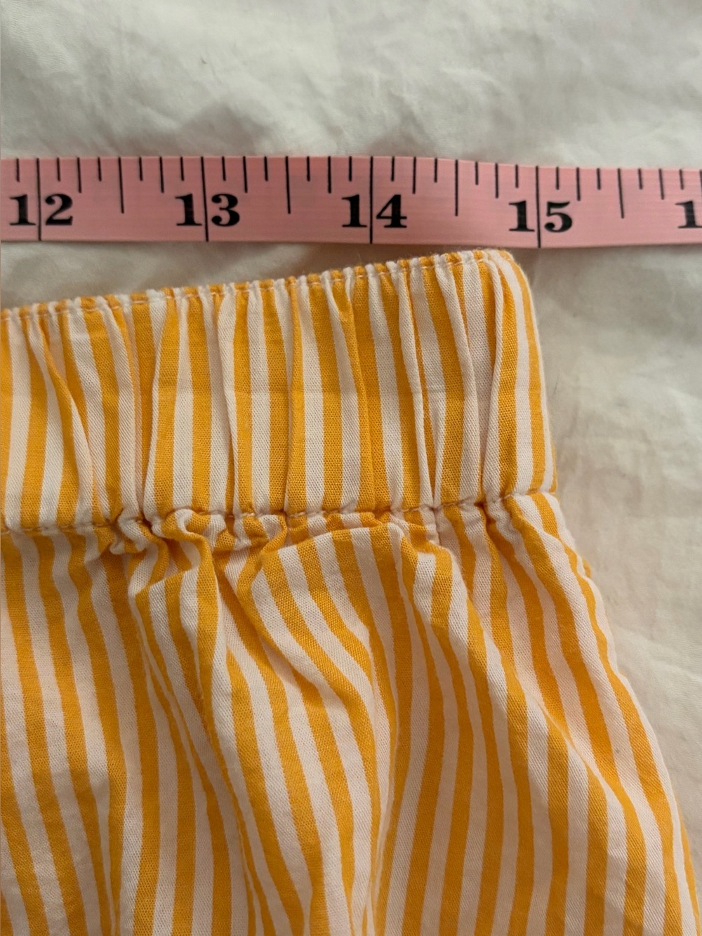 parke Yellow Striped Women’s Button-Front Shorts - Picture 5 of 6